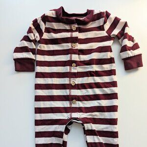 Cat & Jack button up striped jumpsuit